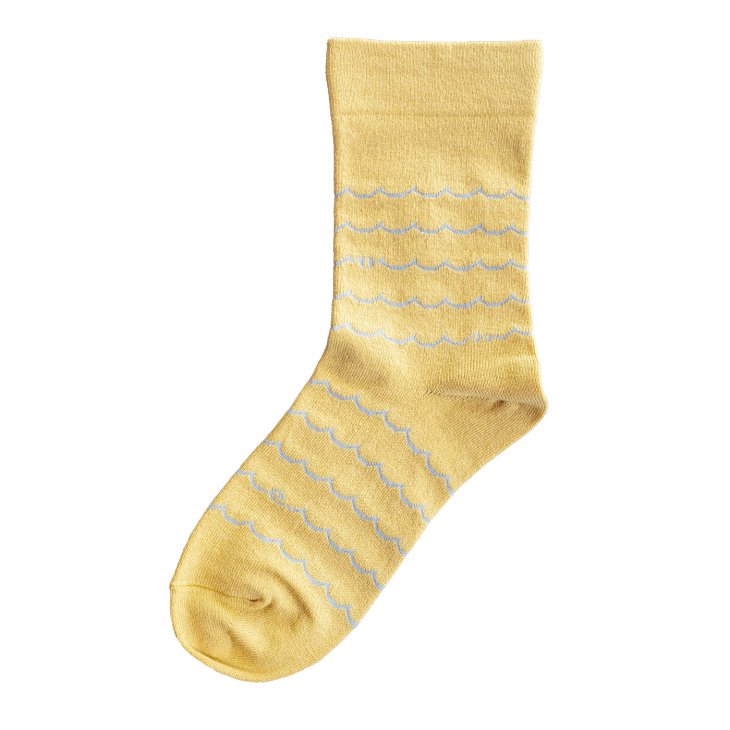 Homie (ۥߡ) | Cotton Linen Wave Socks (yellow) |  å İ ޯ ۥߡ  Ĳ ǥ  襤  ե  ݥꥨƥ ͥ ߡ ʥ ݥꥦ쥿 ʤߤʤ yellow  