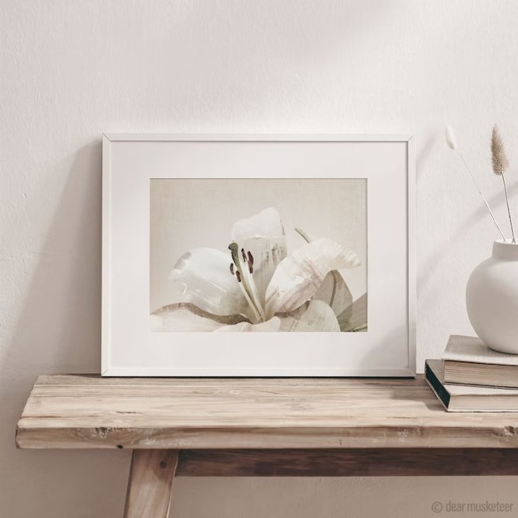 dear musketeer | Painted Lily Abstract | A3 アートプリント/ポスター 北欧 インテリア おしゃれ