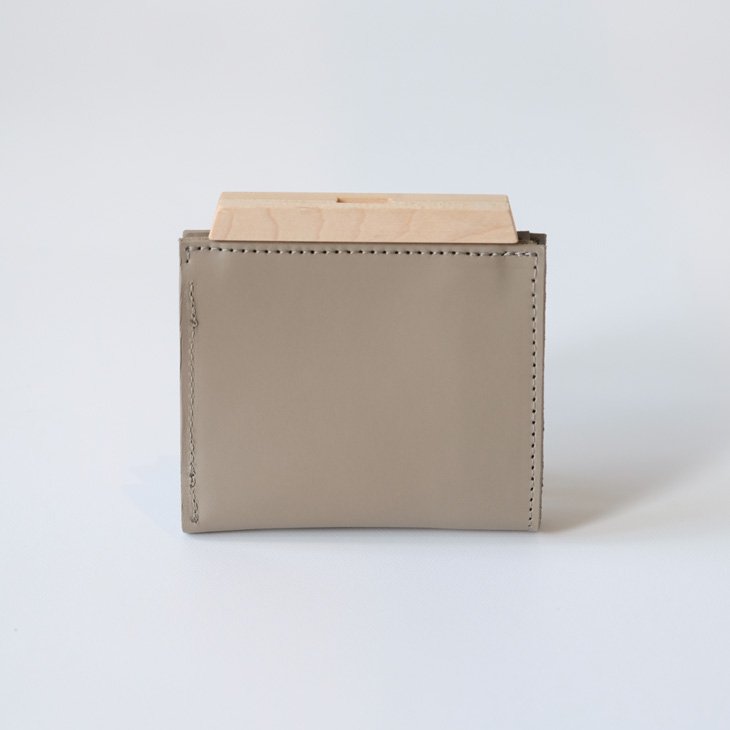 ں١yuruku (륯) | Wood Plate Folder Half Wallet 2 (gray) |  쥶...