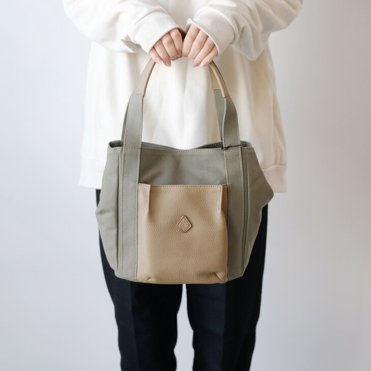 CLEDRAN (Nh) | BOHE POCKET TOTE (olive~mocha) |  g[gobO  Vv  o I[u J ֗ [ 킢 zF 킢