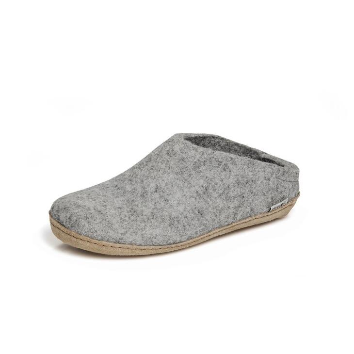 glerups (グレーラップ) SLIP-ON (grey) 38サイズ ルームシューズ スリッポン 室内 スリッパ 北欧 デンマーク 送料無料 お洒落 シンプル 部屋 スリッパ オールシーズン 快適 ソフトレザーソール ウール 革 ソール GLERUPS グレー gray