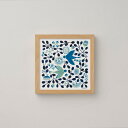 a good view (designed by RIEKO OKA) | 20x20cm バードガーデン ブルー 北欧 アートポスター