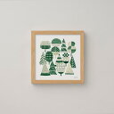 a good view (designed by RIEKO OKA) | 20x20cm ウッズ グリーン 北欧 アートポスター
