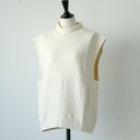 【SALE セール】HEAVENLY (ヘブンリー) | SWEAT HIGHNECK VEST (ivory) | 送料無料 トップス シンプル ベスト(4)