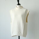 【SALE セール】HEAVENLY (ヘブンリー) | SWEAT HIGHNECK VEST (ivory) | 送料無料 トップス シンプル ベスト