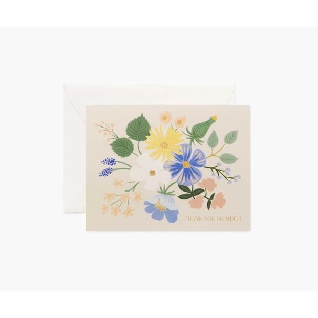 RIFLE PAPER CO. | GARDEN PARTY BLUE THANK YOU (GCT061) | ꡼ƥ󥰥 饤եڡѡ ơ...