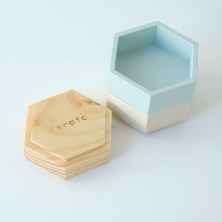 KERATA (ケラタ) | Container Short (mint) | コンテナショート 収納ボックス 収納 木製 トレイ 整理 アクササリー 小物 ス...