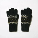 【SALE セール】TUTIE. (ツチエ) | ハンドニットフェアアイル手袋 (black) | 手袋 秋冬 防寒 ナチュラル 秋冬 お洒落