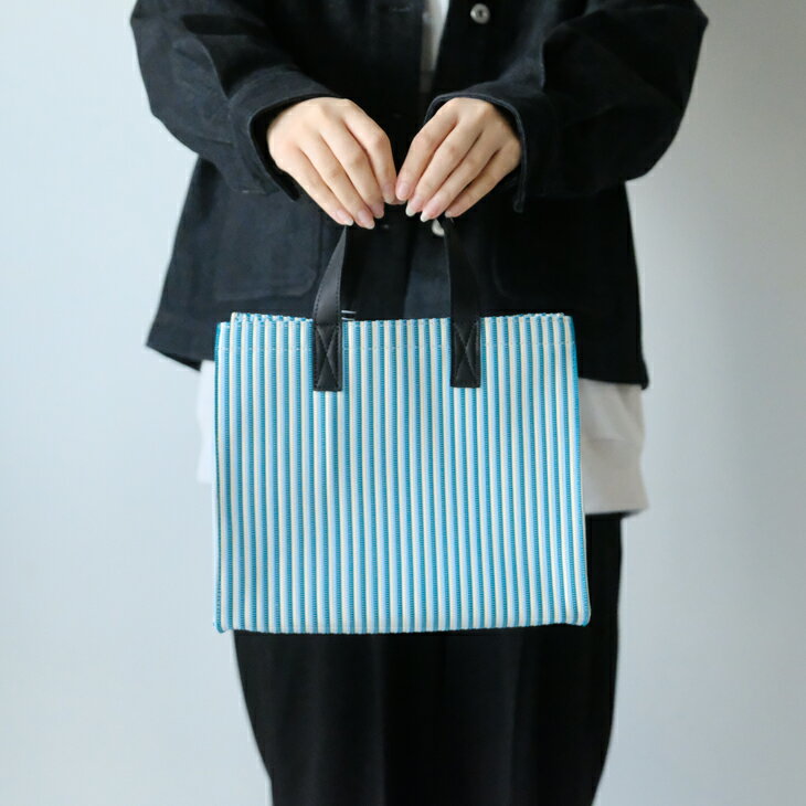 【年越し・新春福袋セール】MAISON CANVVAS (メゾンキャンバス) | エシカル革生地TOTE (BLUE MIX) | トートバッグ 革生地 エシカル お洒落
