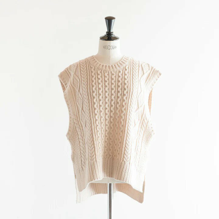 【年越し・新春福袋セール】HEAVENLY (ヘブンリー) | KNIT ALAN VEST (beige) | 送料無料 トップス シンプル ベスト(4.0)
