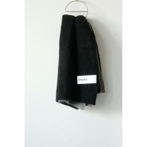 【SALE セール】decka -clothing- | Knitted Scarf | Bicolor (black×gray) 45x180cm | デカ ニットスカーフ マフラー バイカラー 【SALE セール】decka -clothing- | Knitted Scarf | Bicolor (black×gray) 45x180cm | デカ ニットスカーフ マフラー バイカラー