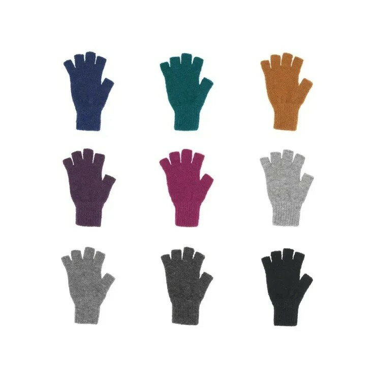 decka -quality socks- | Fingerless Gloves | Alpaca (turquoise) | デカ 手袋 秋冬 アルパカ 送料無料