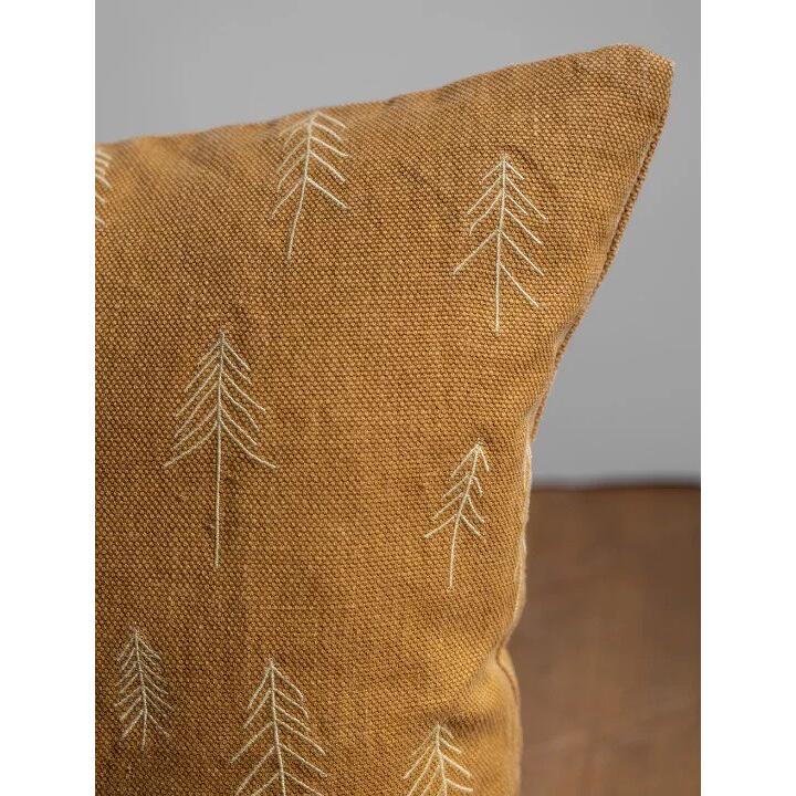 FINE LITTLE DAY | TALL EMBROIDERED CUSHION COVER - MUSTARD (no.1698) | 48x48c...