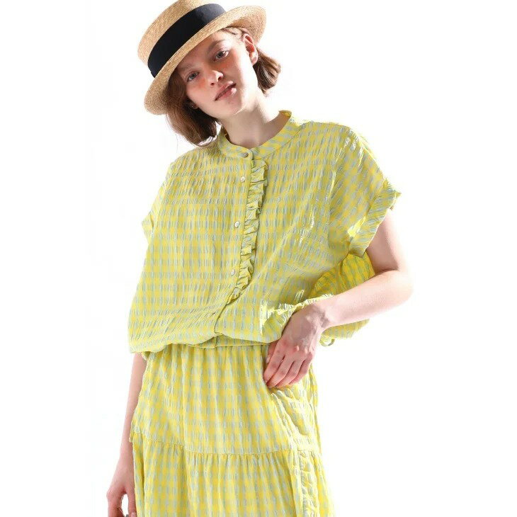 KELEN (ケレン) | FRILL DESIGN BLOUSE"BEATA" (yellow) | トップス シンプル お洒落