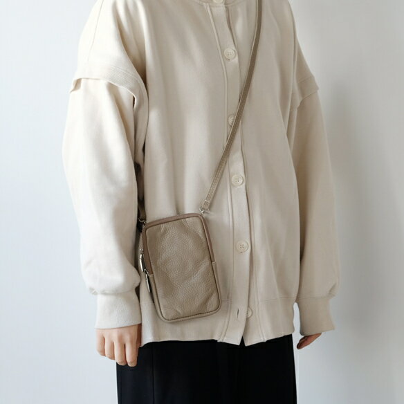 MARLON FIRENZE (マーロンフィレンツェ) | Shoulder Mini Pouch (beige) | ショルダー 鞄 ポーチ