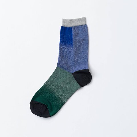 トリコテ 靴下 レディース TRICOTE | SQUARE GRADATION SOCKS (black) | ソックス 靴下 トリコテ シンプル グラデーション