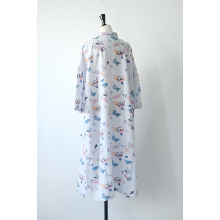 【SALE セール】bedsidedrama (ベッドサイドドラマ) | Poltergeist Halfsleeve Shirt (light gray) size 2 | 送料無料 ワンピース おしゃれ
