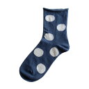 【SALE セール】Homie (ホミー) | Cotton Linen Dot Socks (blue) | 靴下 ソックス 可愛い お洒落 ホミー 靴下 く...
