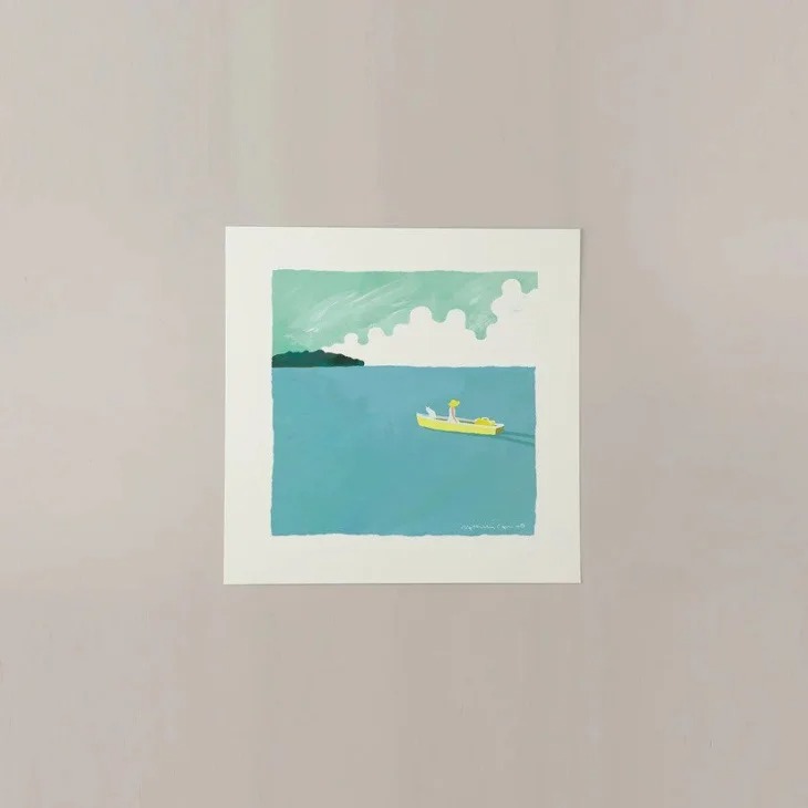 a good view | DEPARTURE (漕ぎ出す) ocean | 20x20cm 北欧 アートポスター