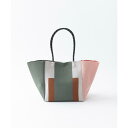TRICOTE | BLOCK SIDE MESH BAG (pink) | 送料無料 トートバッグ