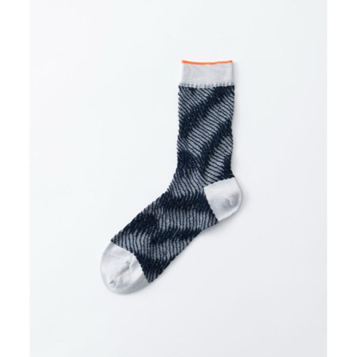 トリコテ 靴下 レディース TRICOTE | BUMPY BLUR STRIPE SOCKS (navy) | ソックス 靴下 トリコテ