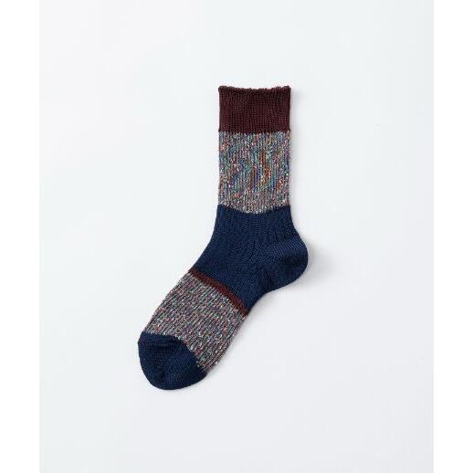 トリコテ 靴下 レディース TRICOTE | MIX COLOUR RIB SOCKS (navy) | ソックス 靴下 トリコテ