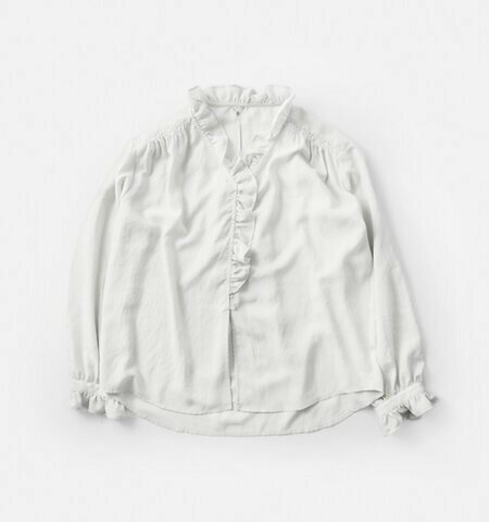 WHYTO. (ホワイト) | FRILL NECK BLOUSE (off white) | トップス ブラウス お洒落
