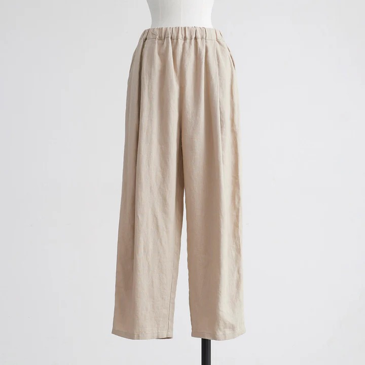 【年越し・新春福袋セール】HEAVENLY (ヘブンリー) | 9×9 HEAVY LINEN PANTS (beige) | ボトムス シンプル