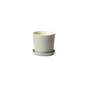 anne black (アンヌ・ブラック) | bloom flowerpot mini with plate (grey) | フラワーポット 植木鉢 花瓶 ...