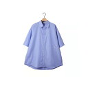 【SALE セール】amne (アンヌ) | PIMA STRIPE half sleeve shirts (blue) | size 2 トップス シャツ