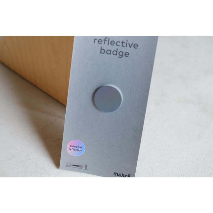 march (マーチ) | reflective badge MINI (black rainbow) | リフレクティブバッジ 自転車 バッグ リフレクター 反射 子供 通勤 通学 事故防止 安全グッズ 北欧 リトアニア 帽子 アウター リュックの商品画像 3