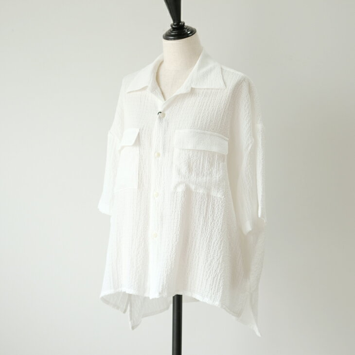 MANON (マノン) | SHIRRING OVER BLOUSE (white) | トップス ブラウス お洒落