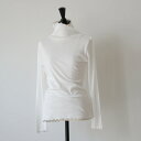 FILUM | カサネギテレコタートルネック (off white / greige) | トップス フリル シンプル お洒落