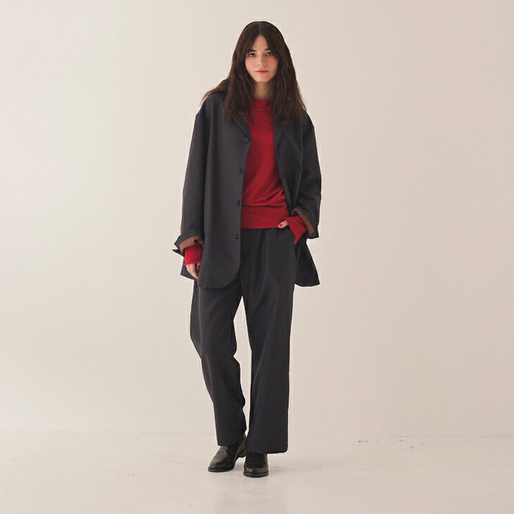 【年越し・新春福袋セール】amne (アンヌ) | GUNCLUB modern jacket (navy) | size 1 / size 2 ジャケット シンプル ユニセックス アウター