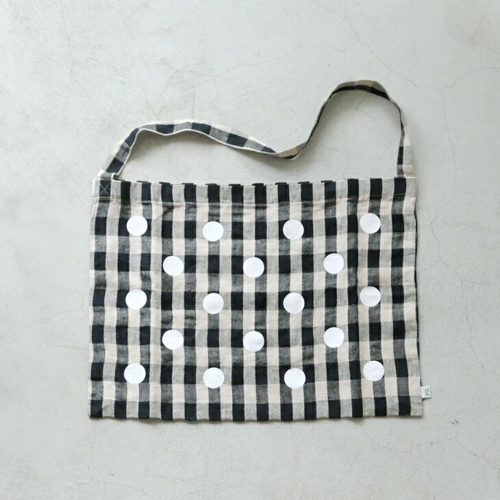 樂天商城 - FIL (フィル) | LINEN DOT PRINT SHOULDER BAG (check) | 鞄 ショルダーバッグ チェック