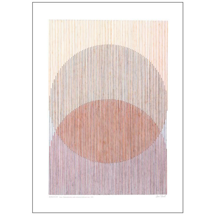 Bondecor | Lines | A3 アートプリント/アートポスター 北欧 デンマーク アブストラクト くすみカラー