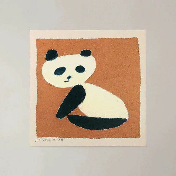a good view | 夕 (ゆう) | 30x30cm 北欧 アートポスター ぱんだ パンダ かわいい おしゃれ リビング 北村人