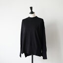 FILUM | モックネックコットンニットPO (black / blue) | トップス シンプル お洒落 フィルム