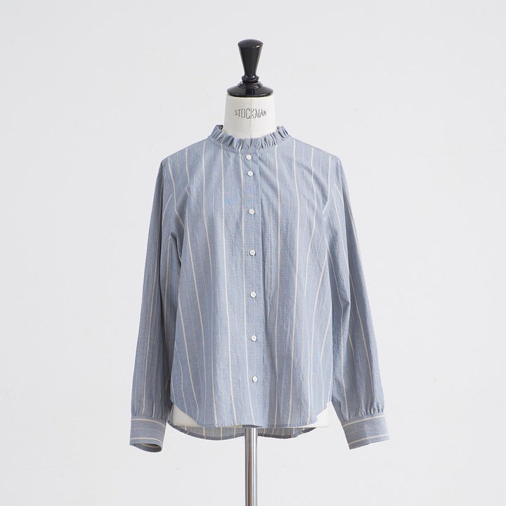 ��ǯ�ۤ�������ʡ�ޥ������HEAVENLY (�إ֥�꡼) | COTTON BROAD WASHER FRILL SHIRT (blue stripe) | ...