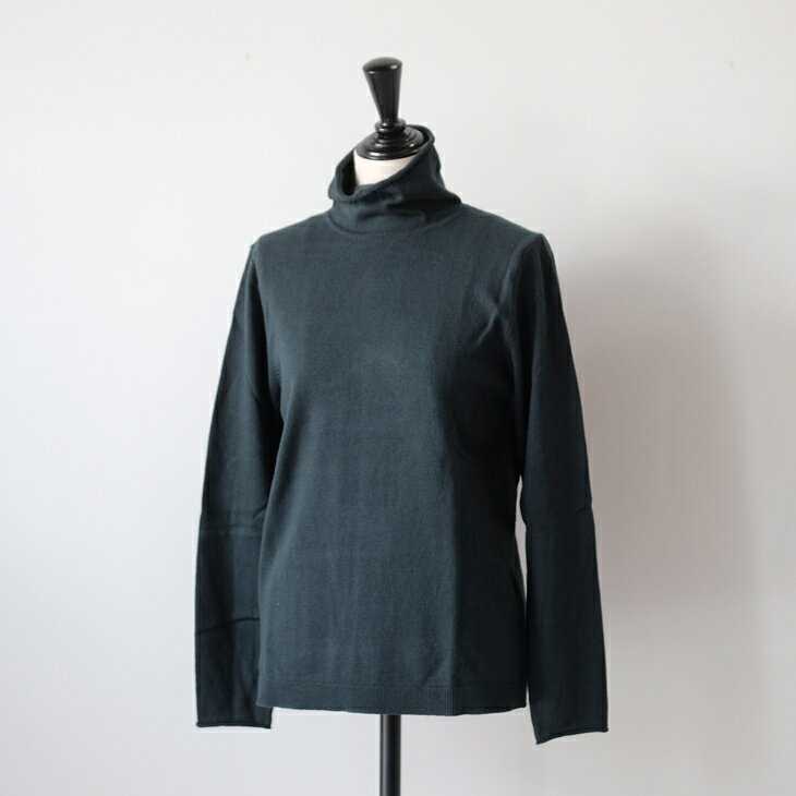 【SALE セール】HEAVENLY (ヘブンリー) | COTTON CASHMERE KNIT TURTLE PULLOVER (green) | トップス シンプル