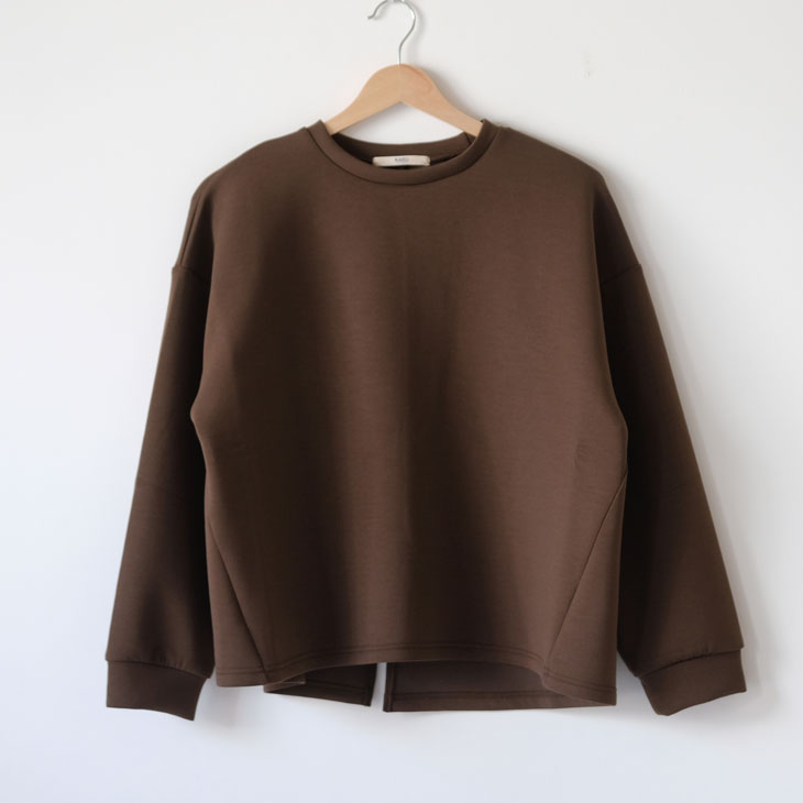 【SALE セール】NARU (ナル) | ミリオラメントダブルエアー スリットPO (brown / light beige) | トップス シンプル お洒落