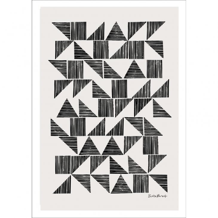 ELOISE RENOUF | TRIANGLES AND SQUARES | A3 アートプリント/ポスター 北欧 インテリア アブストラクト
