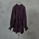 the last flower of the afternoon | 静寂の欠片 / Robe shirt (burgundy) | トップス シャツ お洒落(4)