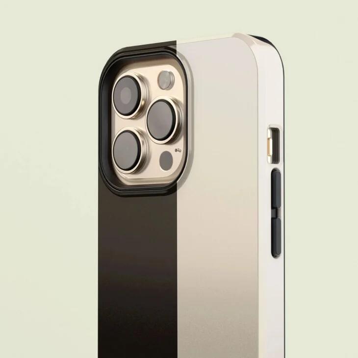 CASE-FACE | Bicoloured Black & Cream MagSafe iPhoneケース (iPhone 16/16 pro/1...
