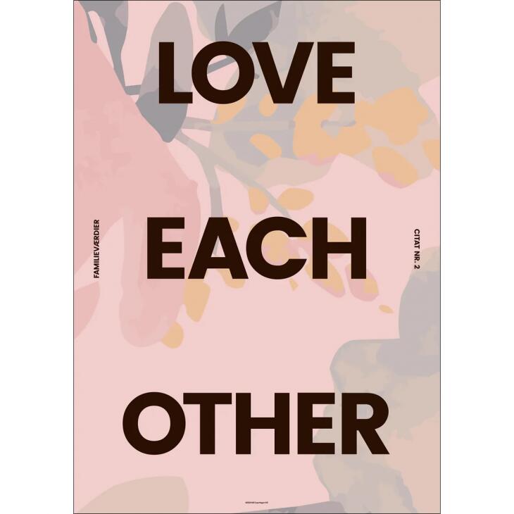 AM Copenhagen x The Kvist Family | Love Each Other | 50x70cm アートプリント/アートポスター 北欧 ..