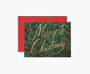 RIFLE PAPER CO. | ウィローベリー・クリスマス (GCX089) | クリスマス グリーティングカード 箔押し