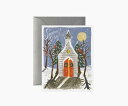 RIFLE PAPER CO. | ウィンターチャペル (GCX093) | クリスマス グリーティングカード 箔押し