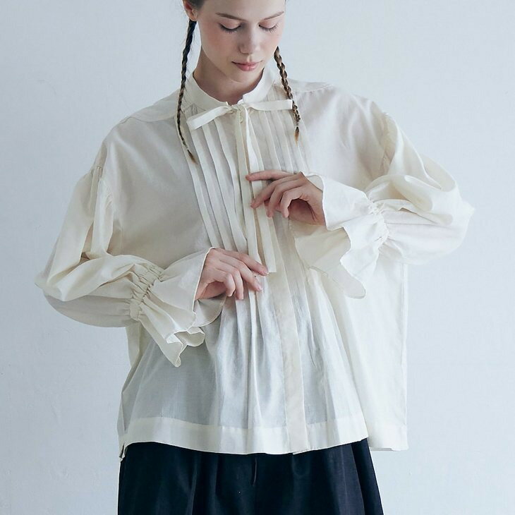 リボンタイベージュレース34 シルク