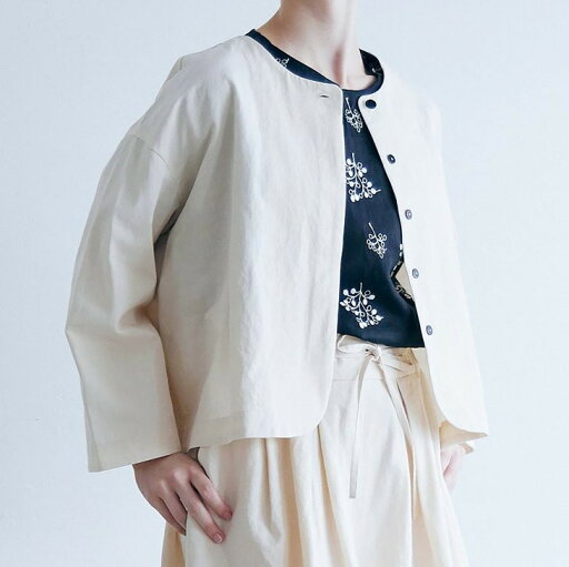 【SALE セール】MAGALI | コットンリネンリンクル・プリーツ・ジャケット (ivory) | ジャケット アウター マガリ 【SALE セール】MAGALI | コットンリネンリンクル・プリーツ・ジャケット (ivory) | ジャケット アウター マガリ