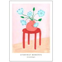 Camilla Bergqvist | Red Stool | 50x70cm アートポスター 北欧 デンマーク イラスト